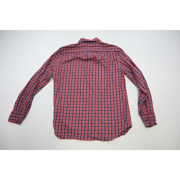J Crew Brushed Twill Dress Shirt Slim Plaid Long Sleeve Mens Size Medium - Picture 7 of 7